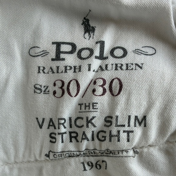Polo Ralph Lauren The Varick Slim Straight White Jeans 30 X 30 - Picture 10 of 12